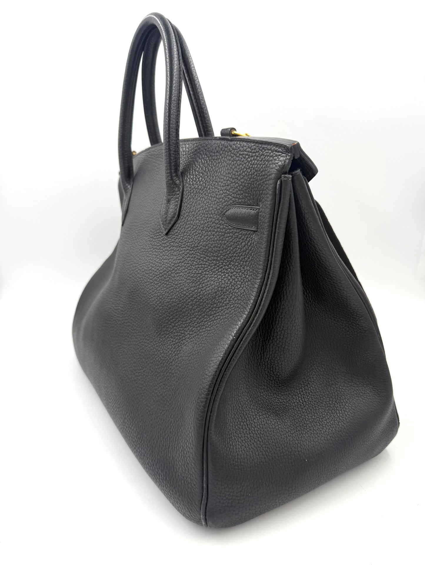 HERMÈS Birkin 40 schwarz GHW mit Schulterriemen