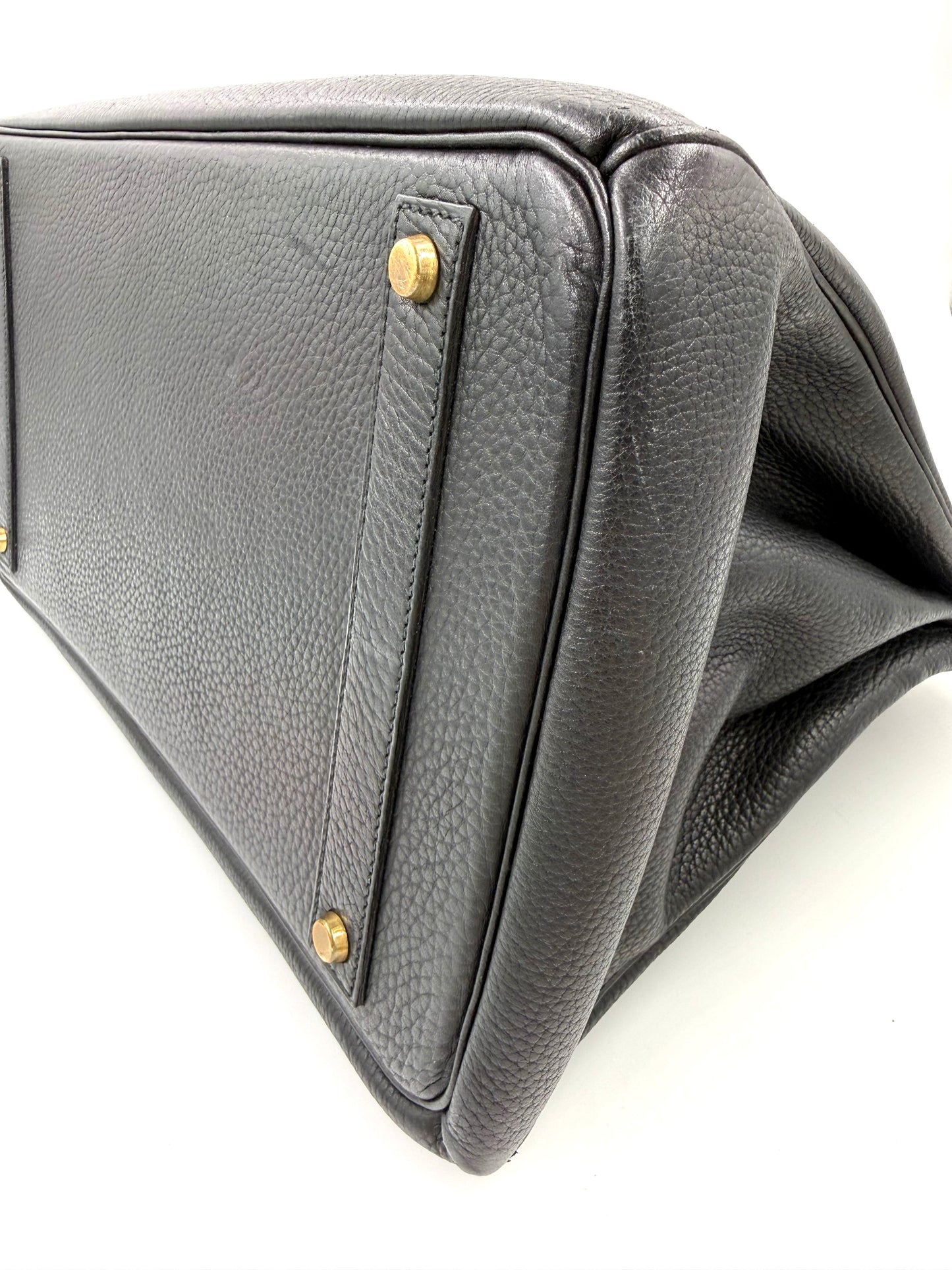 HERMÈS Birkin 40 schwarz GHW mit Schulterriemen