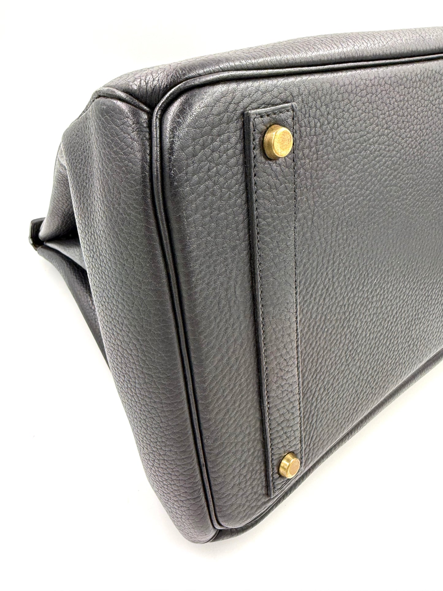 HERMÈS Birkin 40 schwarz GHW mit Schulterriemen