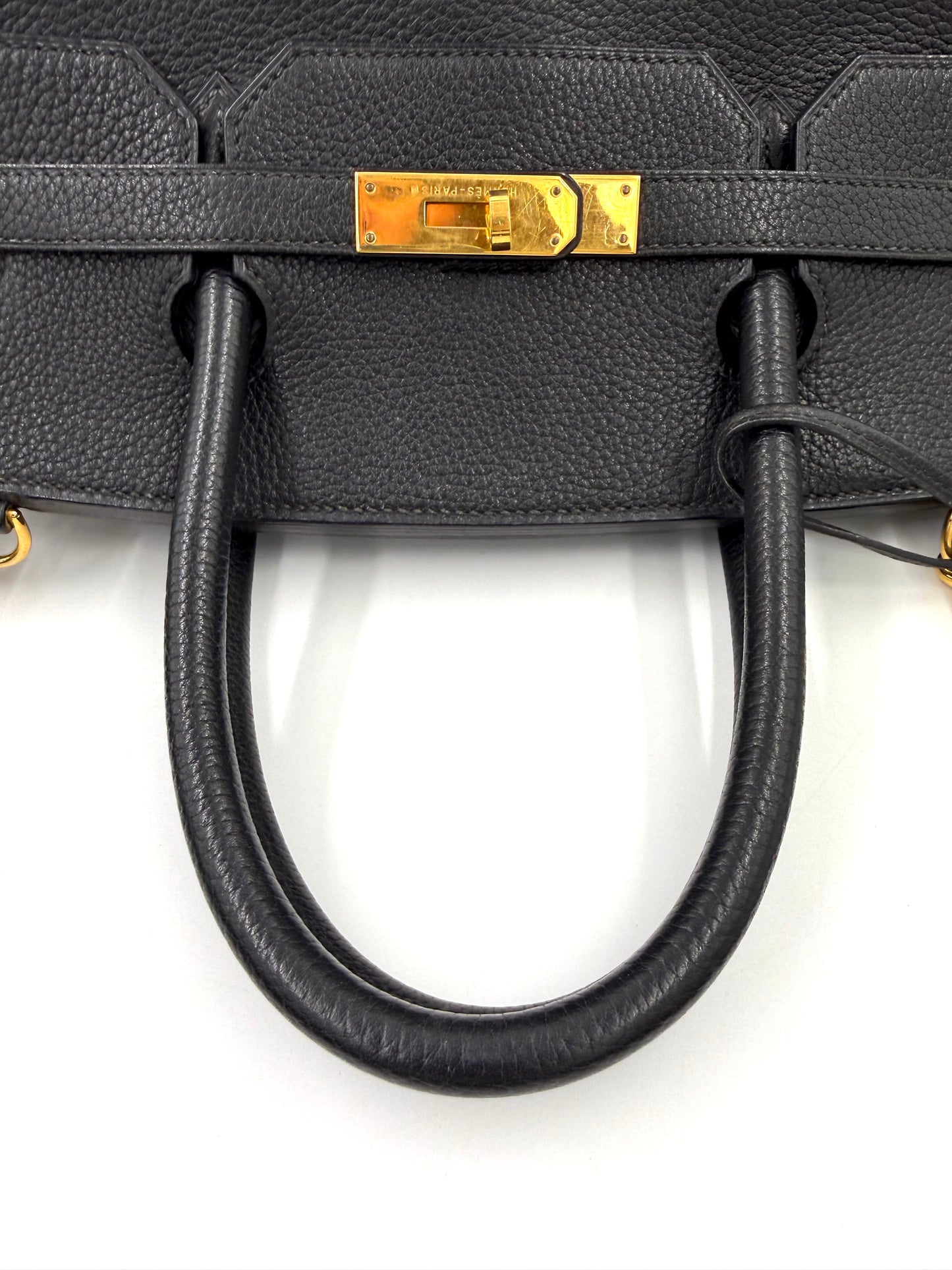 HERMÈS Birkin 40 schwarz GHW mit Schulterriemen