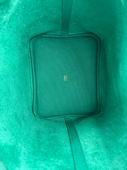 HERMÈS Picotin 22 Lock grün GHW