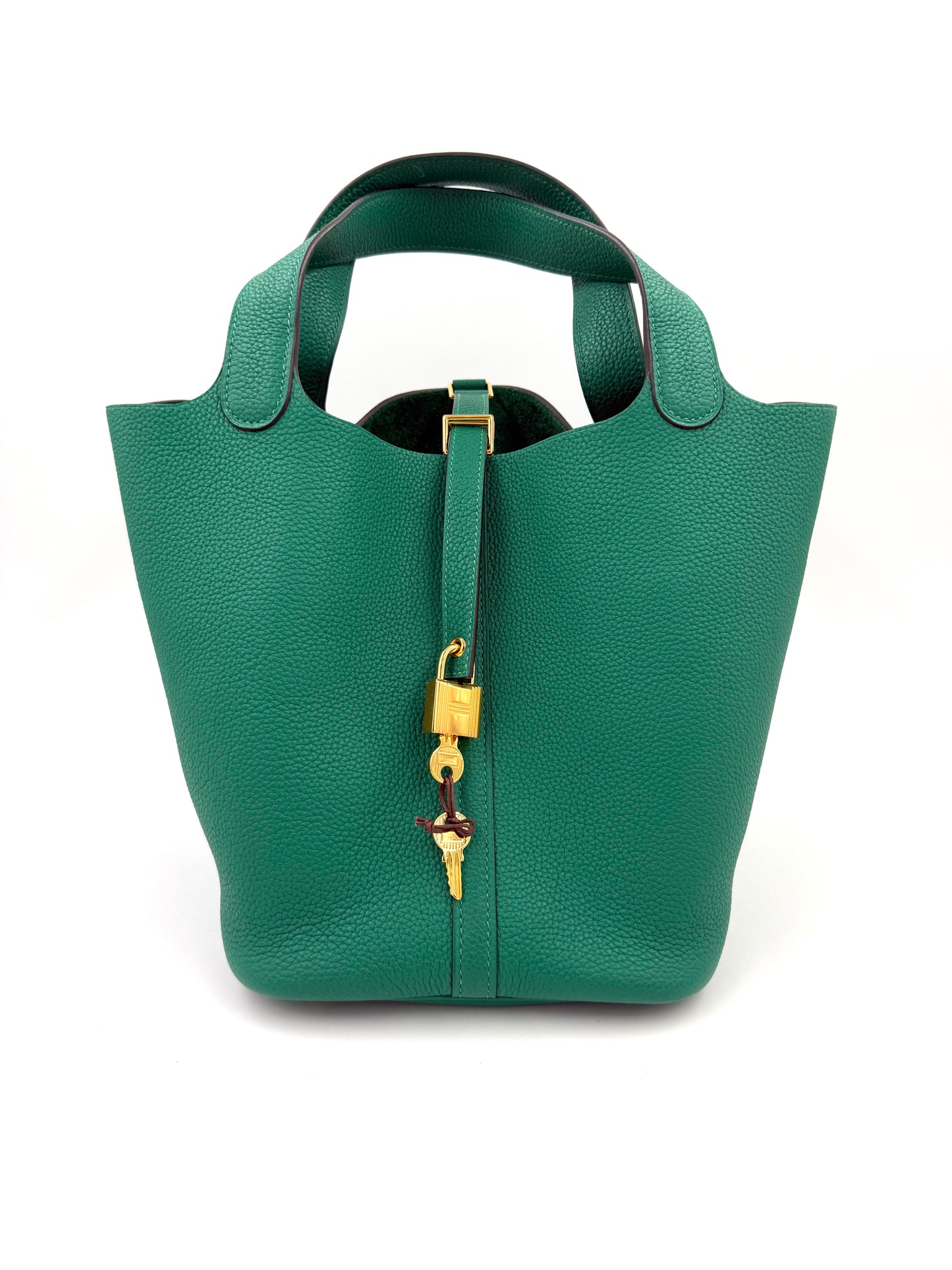HERMÈS Picotin 22 Lock grün GHW