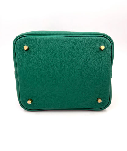 HERMÈS Picotin 22 Lock grün GHW