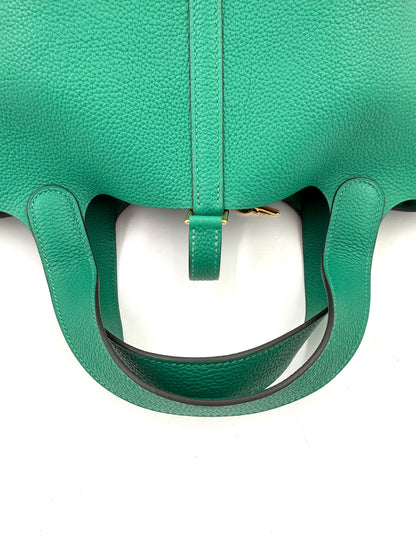 HERMÈS Picotin 22 Lock grün GHW