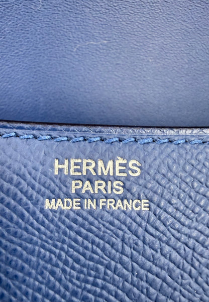 HERMÈS Constance 24 Epsom Blue Tie/Blue Tie Enamel Lacquer Hardware
