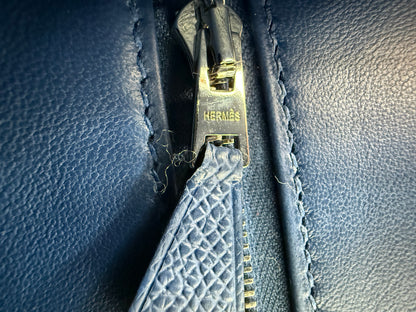 HERMÈS Constance 24 Epsom Blue Tie/Blue Tie Enamel Lacquer Hardware