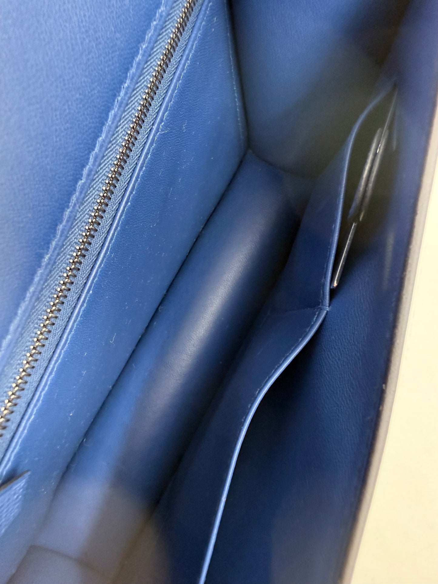 HERMÈS Constance 24 Epsom Blue Tie/Blue Tie Enamel Lacquer Hardware