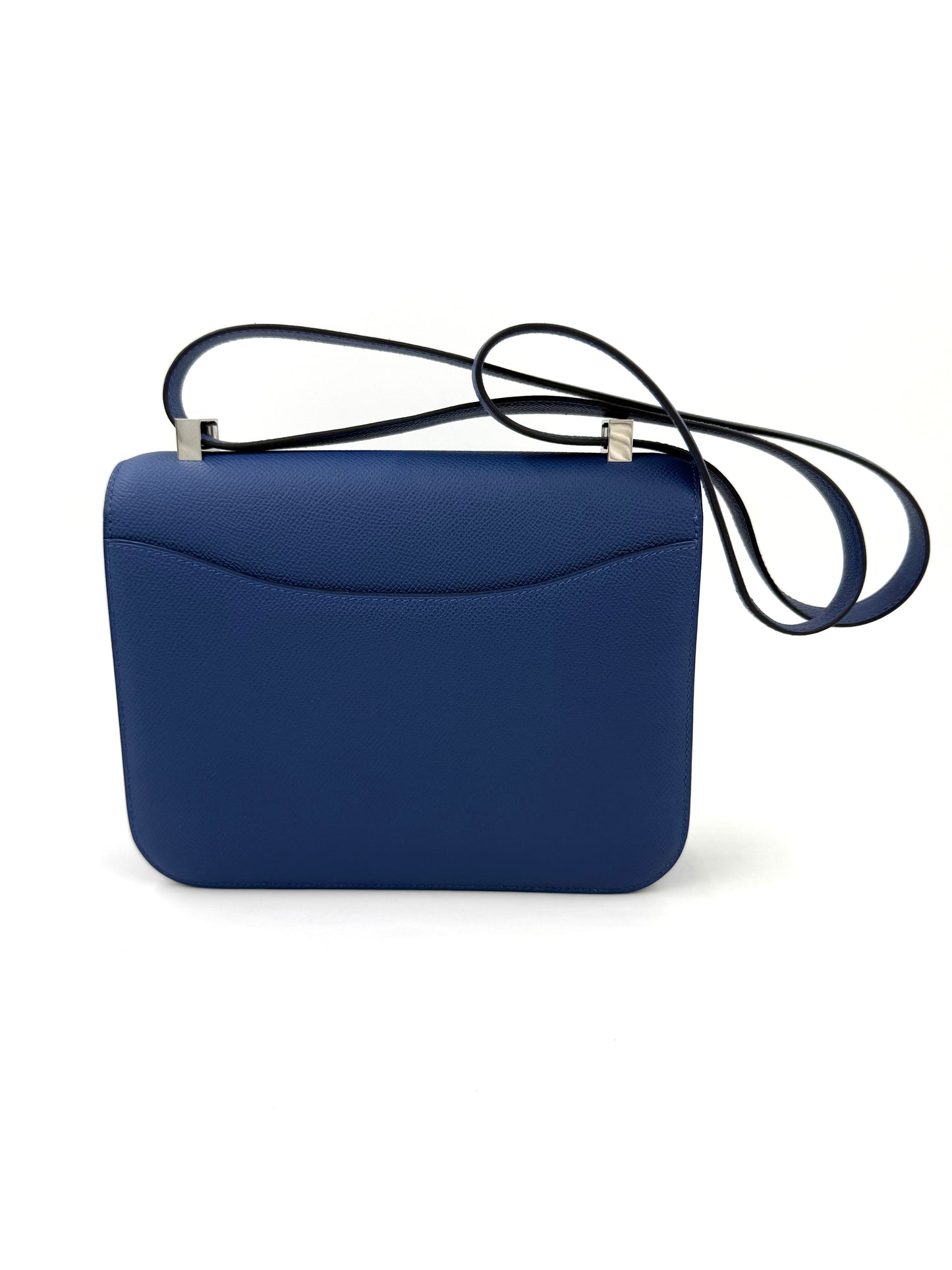 HERMÈS Constance 24 Epsom Blue Tie/Blue Tie Enamel Lacquer Hardware