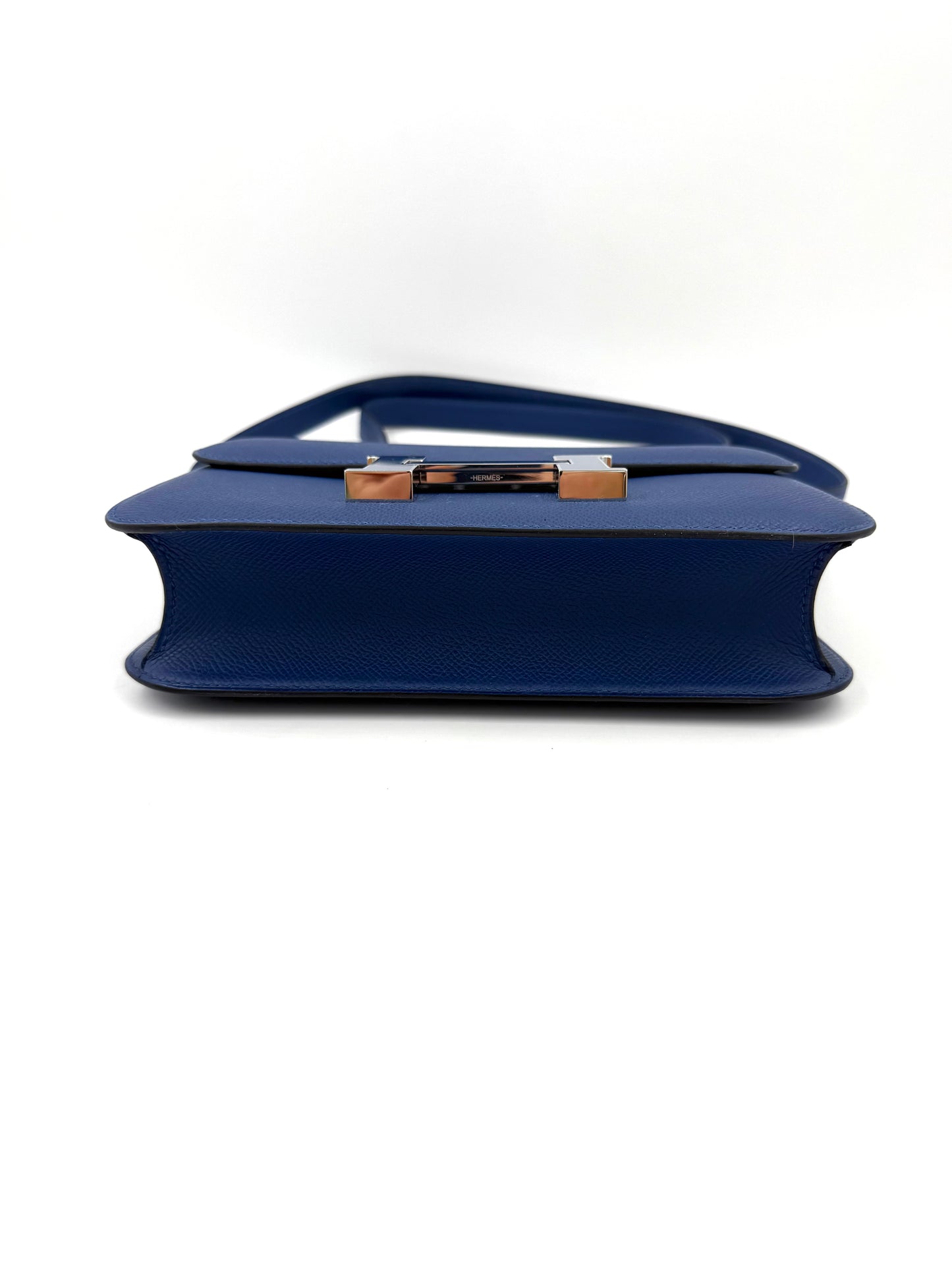 HERMÈS Constance 24 Epsom Blue Tie/Blue Tie Enamel Lacquer Hardware