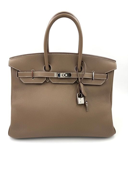 HERMÈS Birkin 35 Togo Etoupe PHW