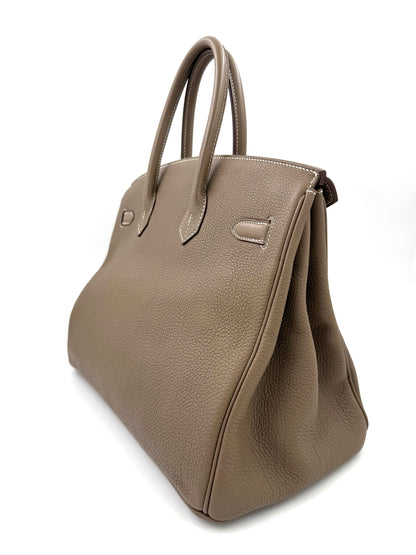 HERMÈS Birkin 35 Togo Etoupe PHW