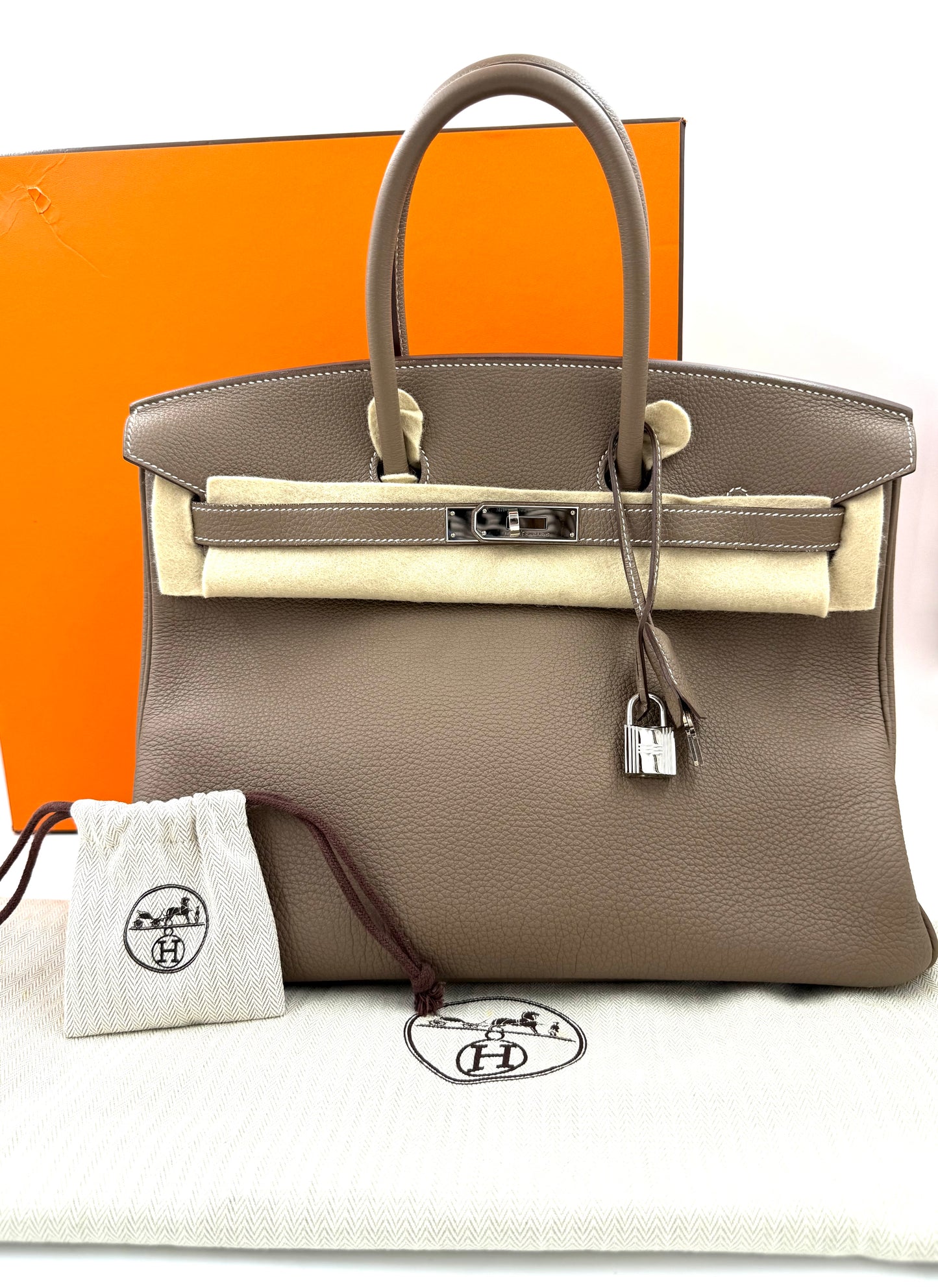 HERMÈS Birkin 35 Togo Etoupe PHW