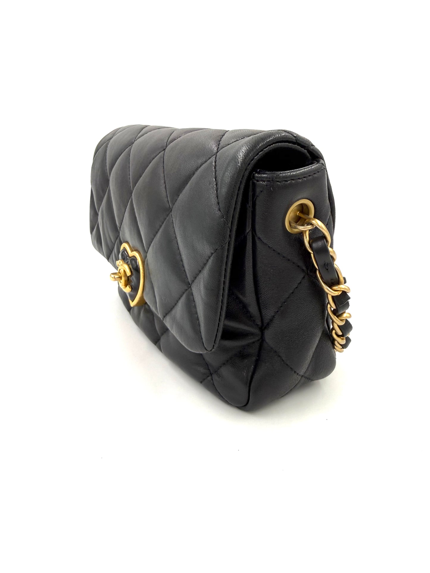 CHANEL Coco Love Flap Bag schwarz GHW