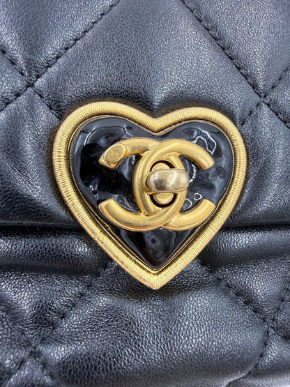 CHANEL Coco Love Flap Bag schwarz GHW