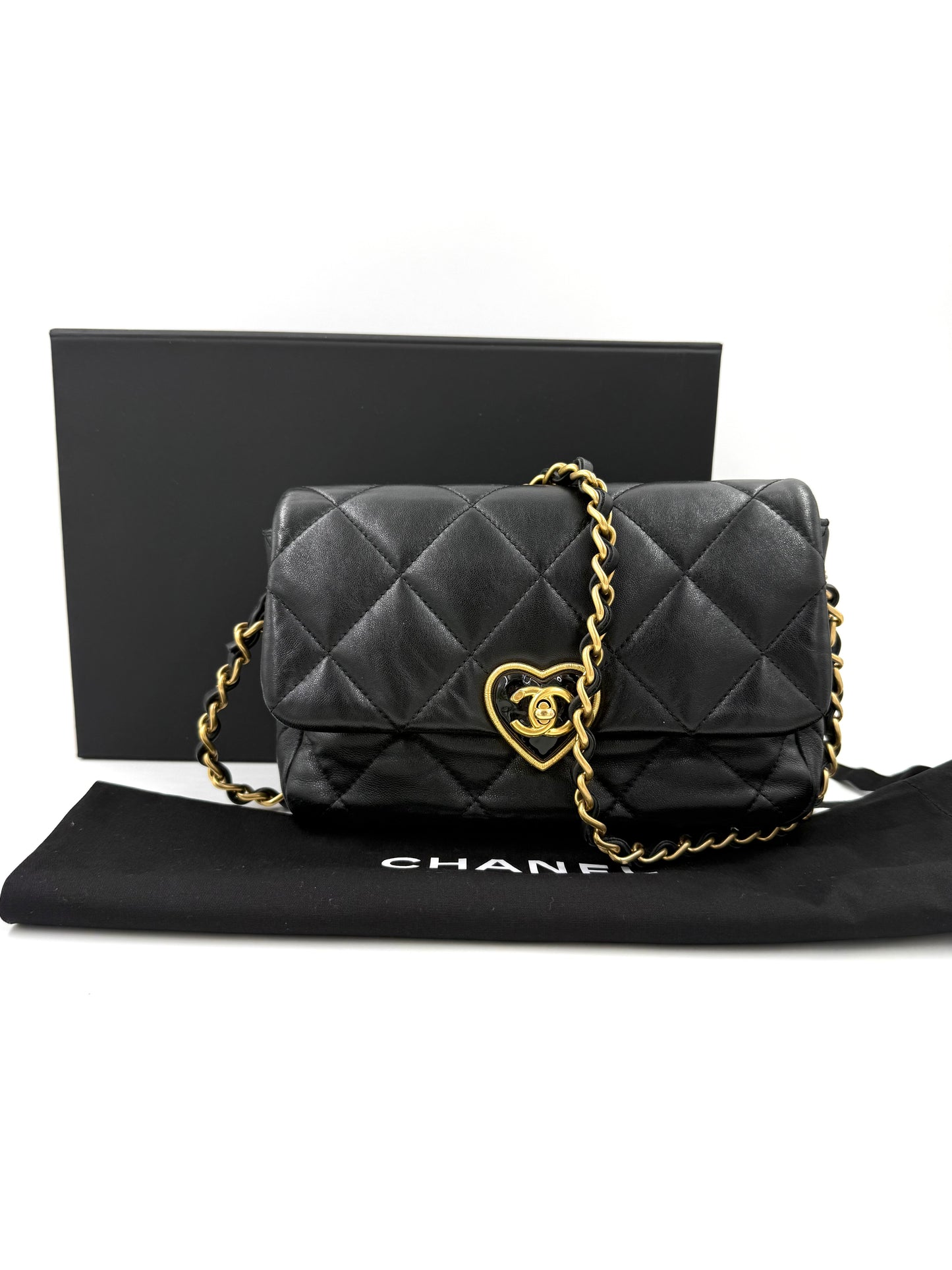 CHANEL Coco Love Flap Bag schwarz GHW