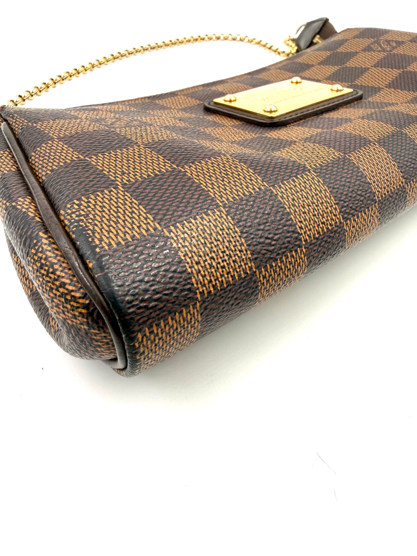 LOUIS VUITTON Pochette Eva Damier Ebene