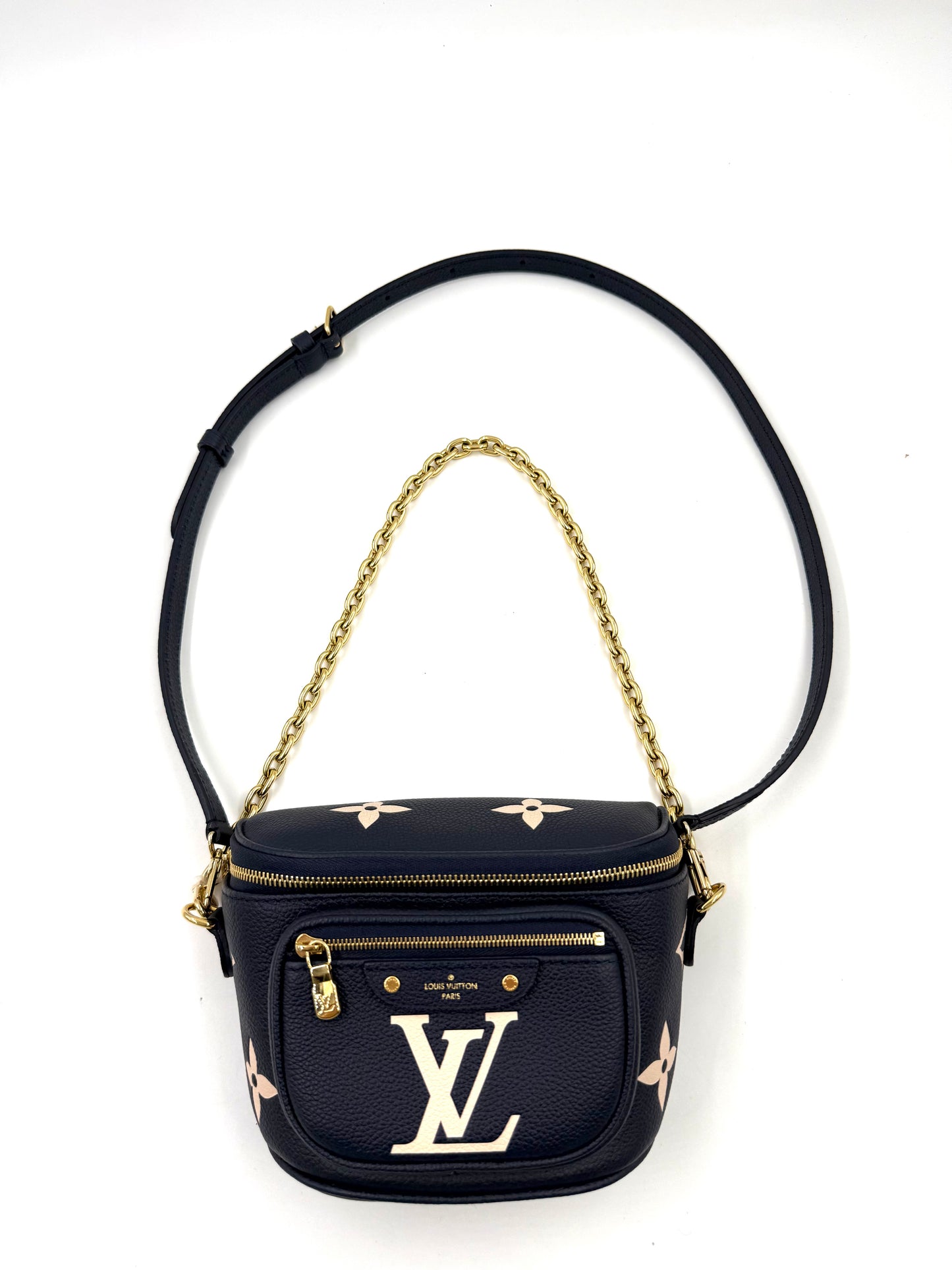 LOUIS VUITTON Mini Bumbag Monogram Empreinte Bicolor navy