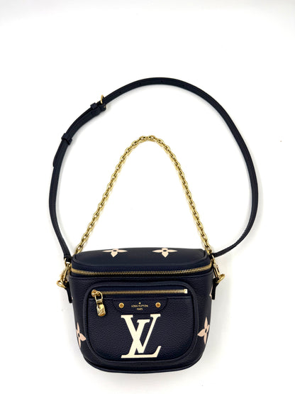 LOUIS VUITTON Mini Bumbag Monogram Empreinte Bicolor navy