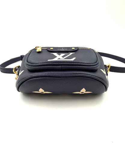 LOUIS VUITTON Mini Bumbag Monogram Empreinte Bicolor navy