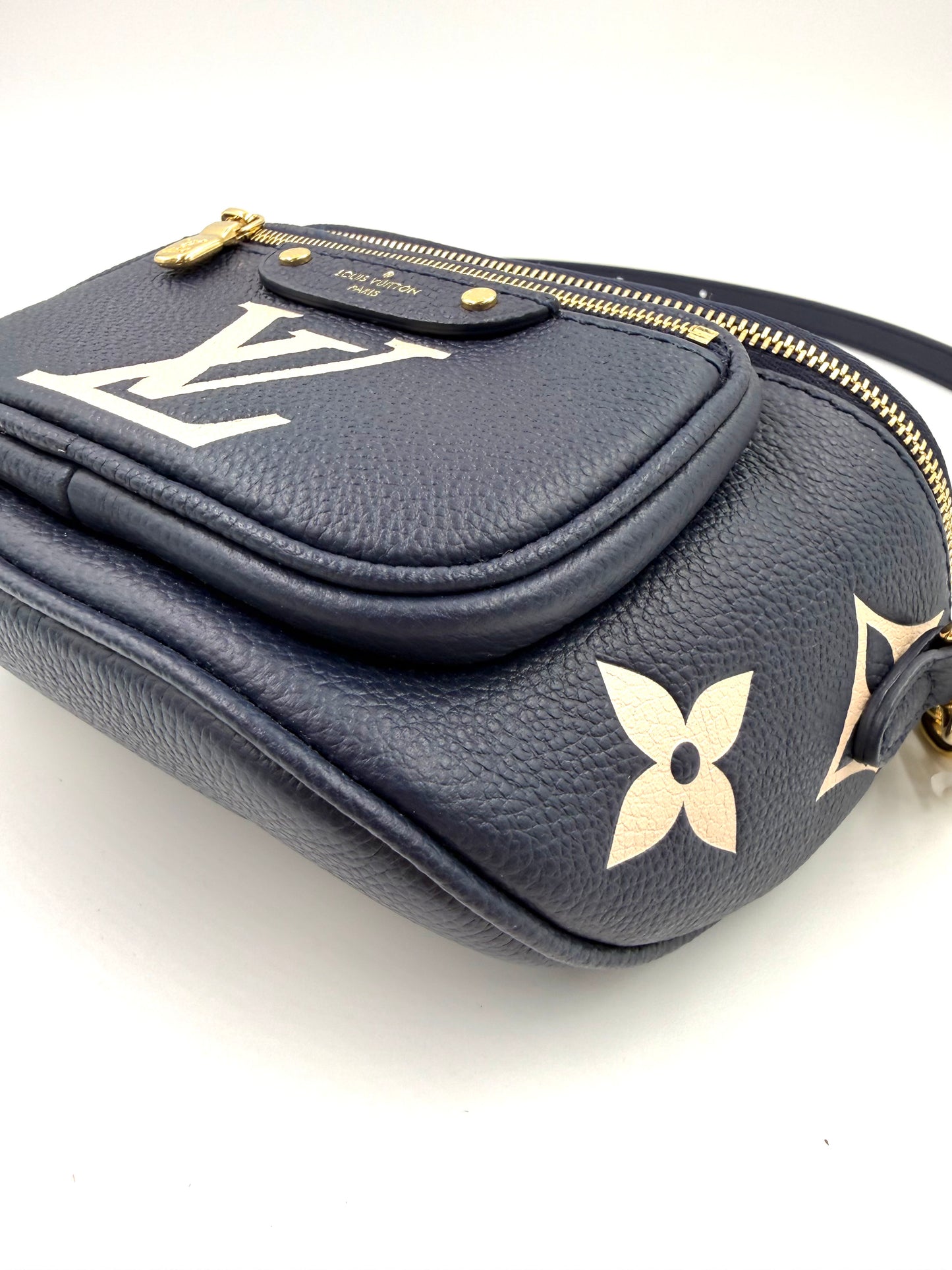 LOUIS VUITTON Mini Bumbag Monogram Empreinte Bicolor navy