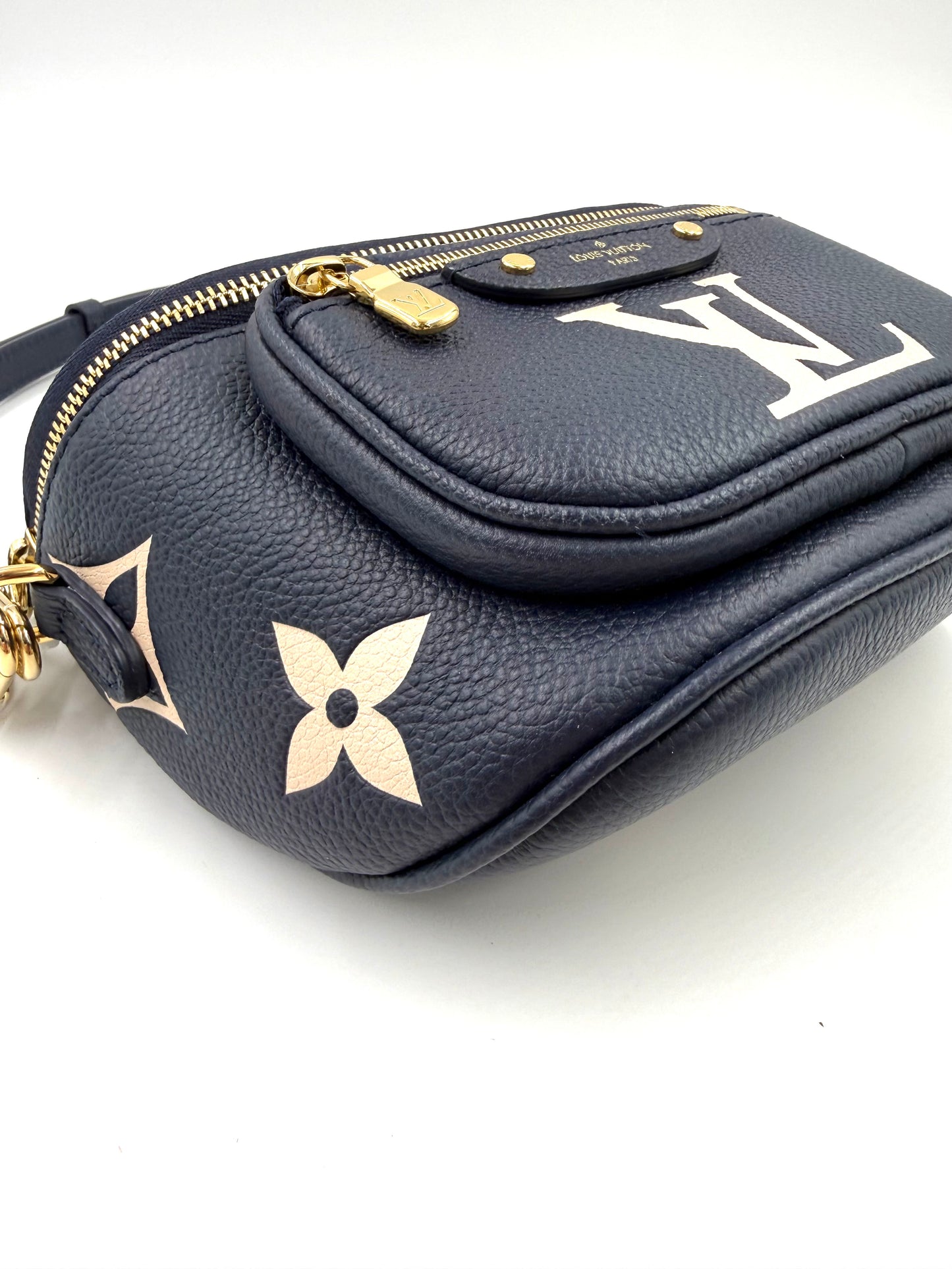 LOUIS VUITTON Mini Bumbag Monogram Empreinte Bicolor navy