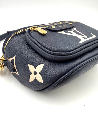 LOUIS VUITTON Mini Bumbag Monogram Empreinte Bicolor navy