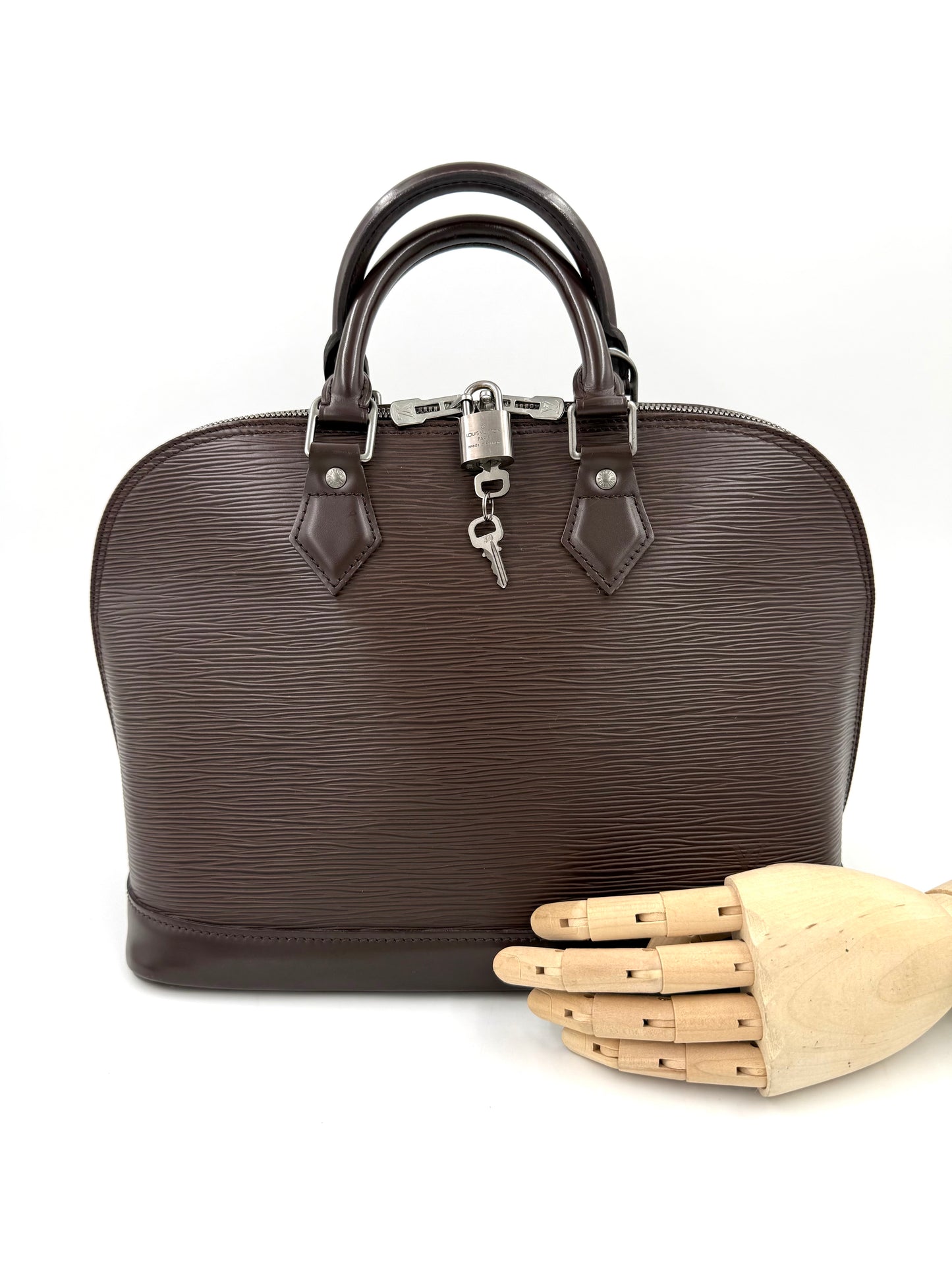 LOUIS VUITTON Alma PM Epi mokka