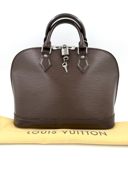 LOUIS VUITTON Alma PM Epi mokka