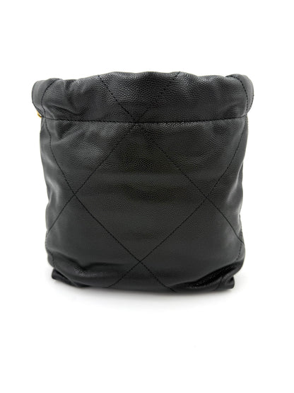 CHANEL 22 Mini All Black Caviar schwarz GHW