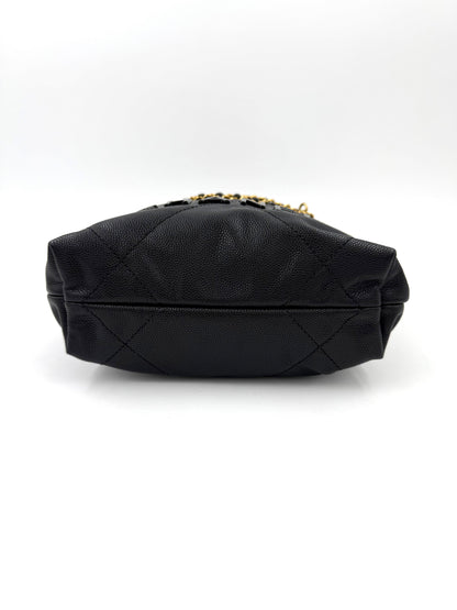 CHANEL 22 Mini All Black Caviar schwarz GHW