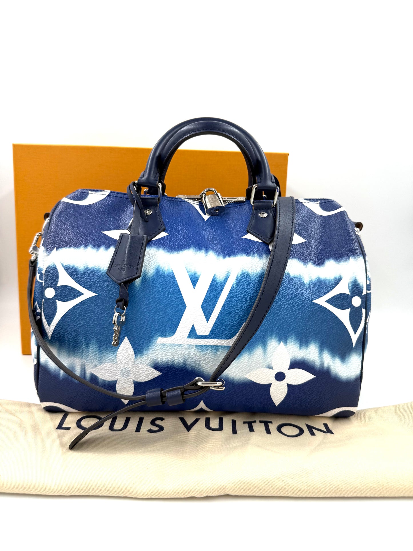 LOUIS VUITTON Speedy 30 Escale Bleu