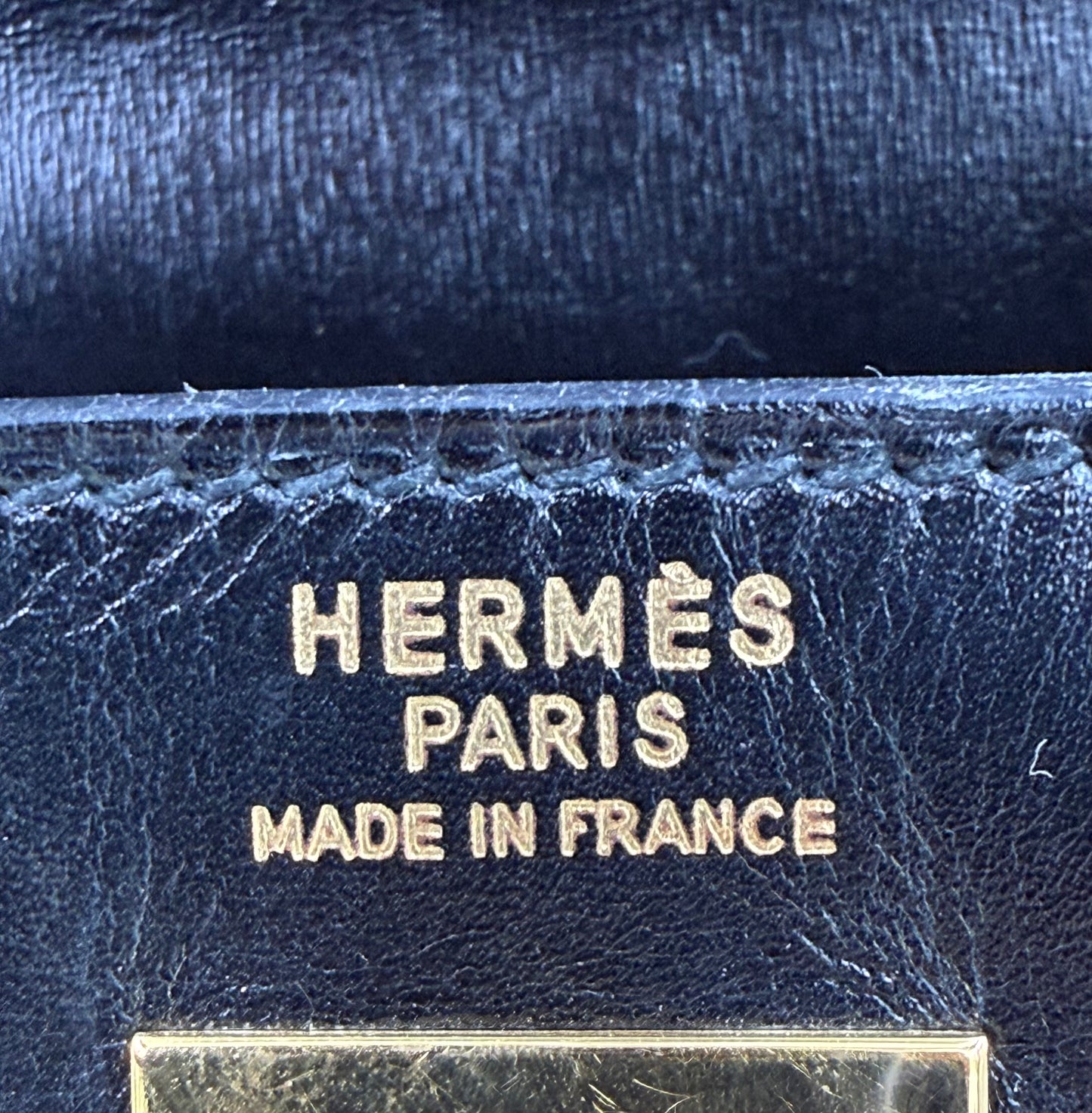 HERMÈS Kelly 40 Boxleder schwarz GHW