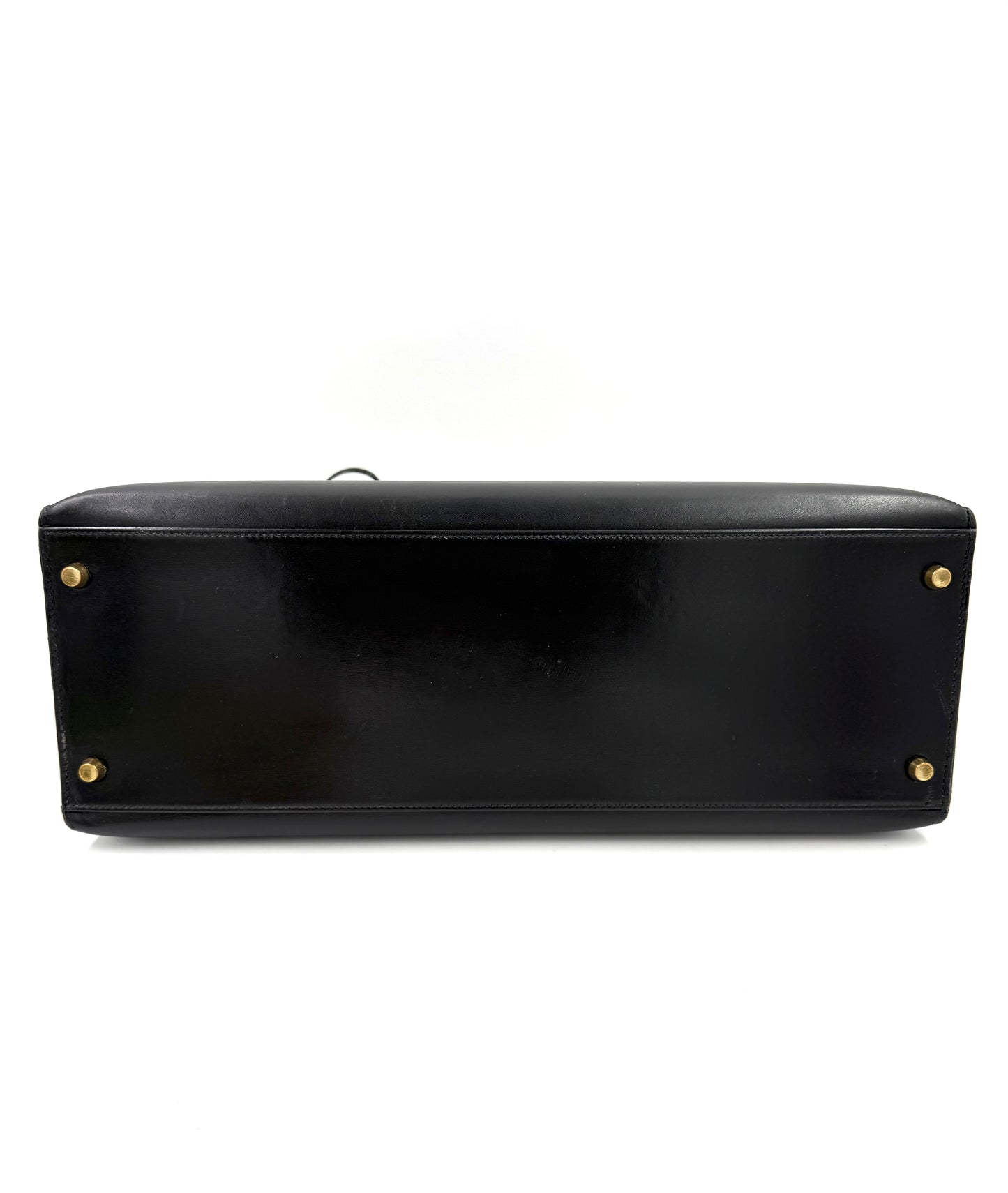 HERMÈS Kelly 40 Boxleder schwarz GHW