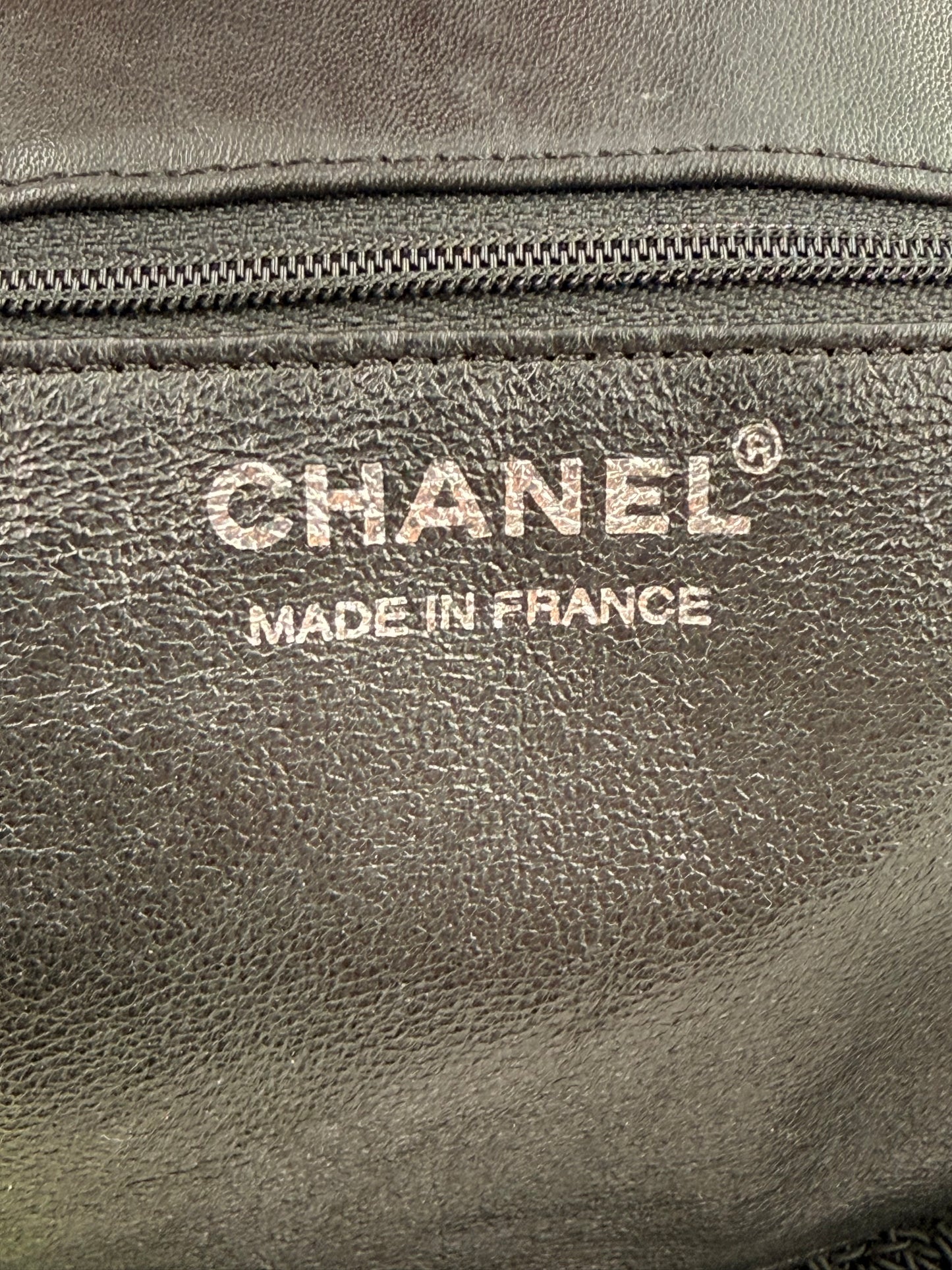 CHANEL Vintage CC Shoulder Crochet Woven schwarz