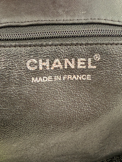 CHANEL Vintage CC Shoulder Crochet Woven schwarz