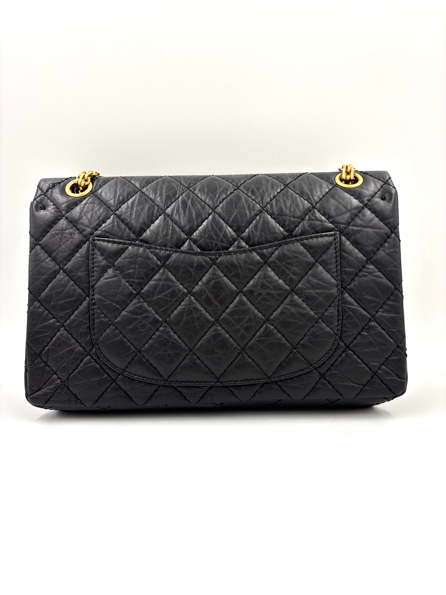 CHANEL 2.55 Double Flap small schwarz GHW