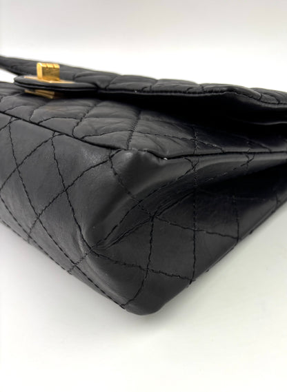 CHANEL 2.55 Double Flap small schwarz GHW