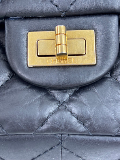 CHANEL 2.55 Double Flap small schwarz GHW