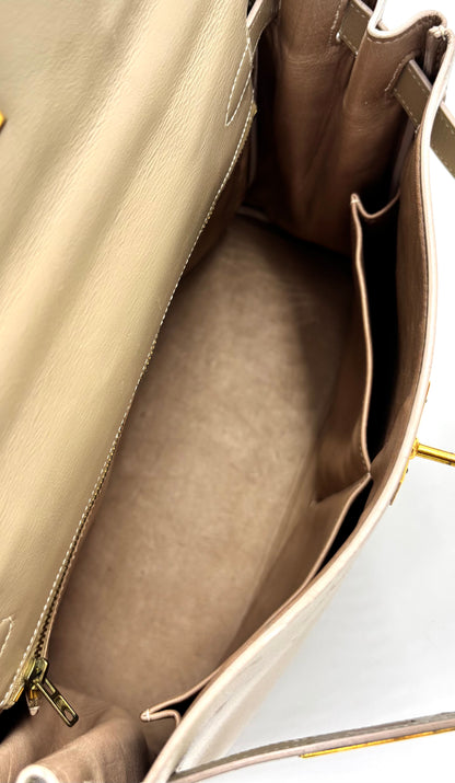 HERMÈS Kelly 28 Swift Etoupe GHW