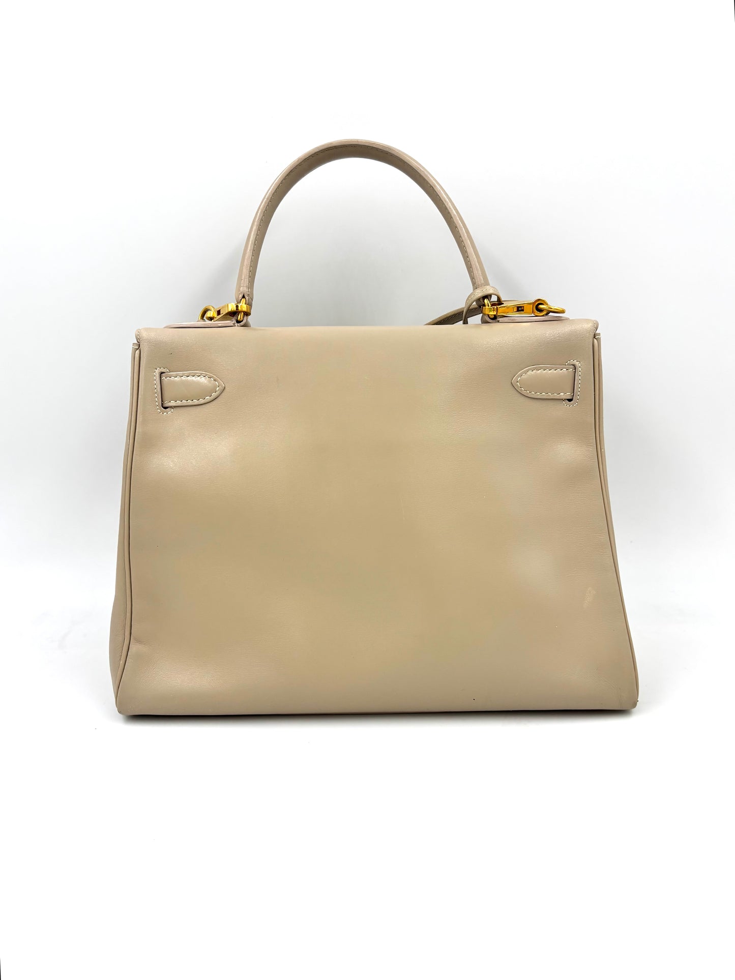 HERMÈS Kelly 28 Swift Etoupe GHW