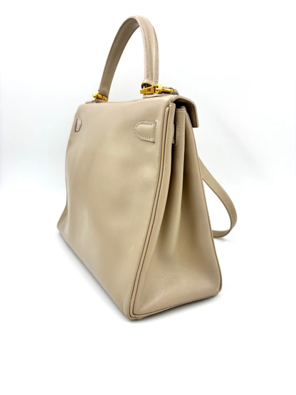 HERMÈS Kelly 28 Swift Etoupe GHW
