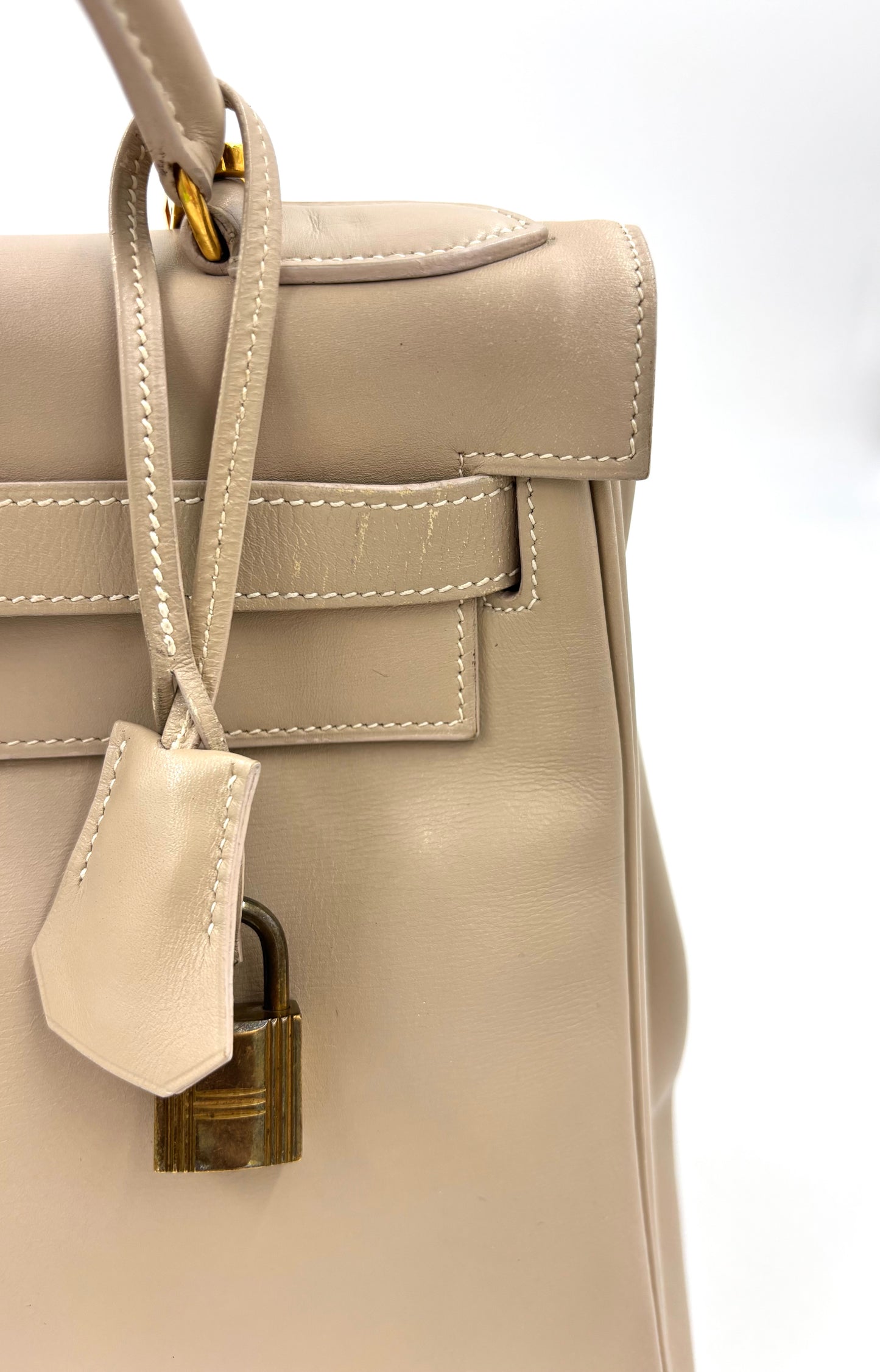 HERMÈS Kelly 28 Swift Etoupe GHW