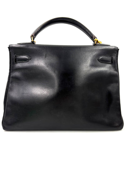 HERMÈS Vintage Kelly 32 schwarz GHW