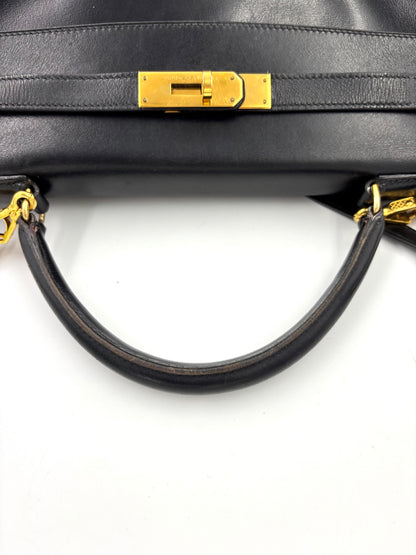 HERMÈS Vintage Kelly 32 schwarz GHW