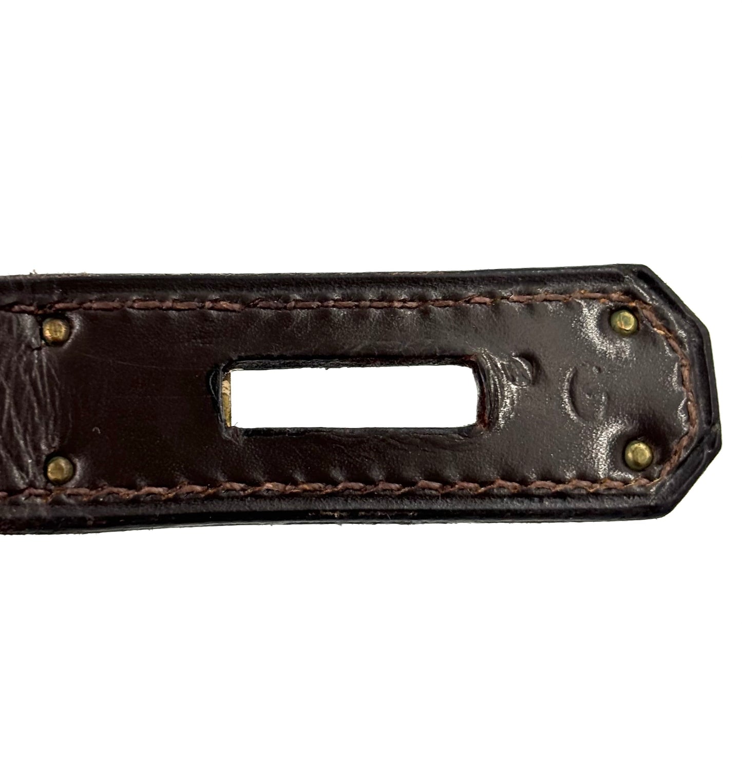 HERMÈS Vintage Kelly 28 dunkelbraun GHW