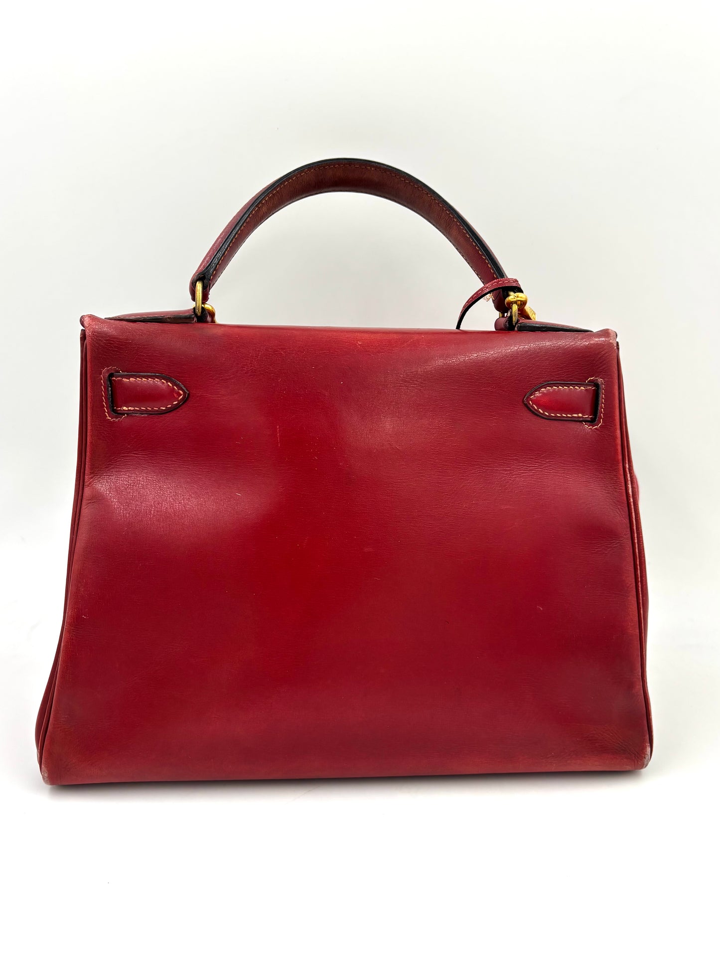 HERMÈS Vintage Kelly 28 rouge GHW