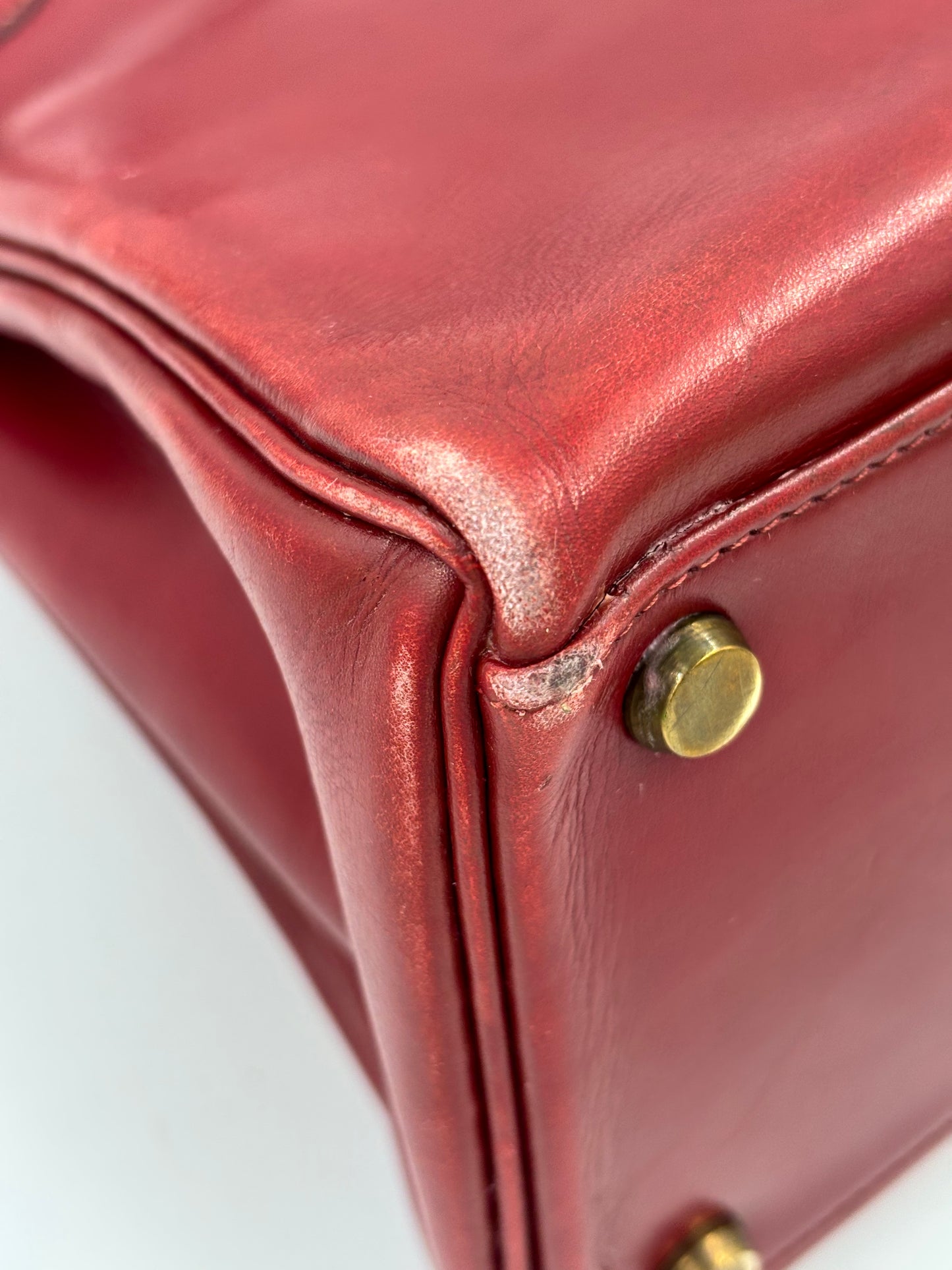 HERMÈS Vintage Kelly 28 rouge GHW