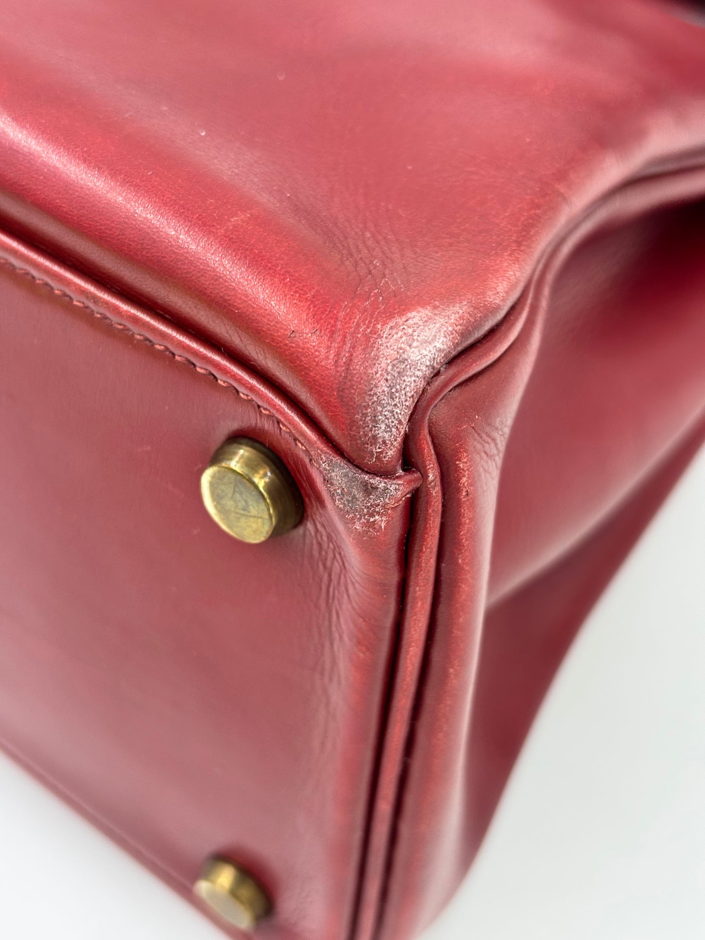 HERMÈS Vintage Kelly 28 rouge GHW