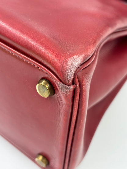 HERMÈS Vintage Kelly 28 rouge GHW
