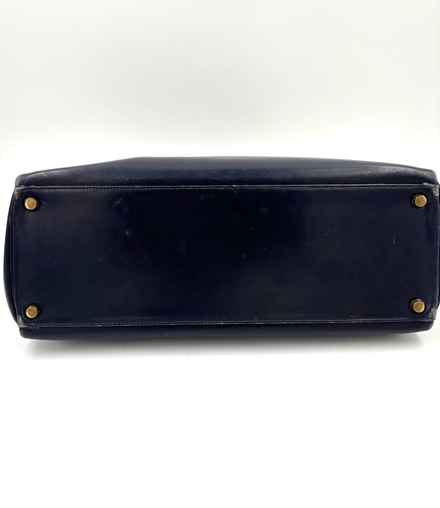 HERMÈS Vintage Kelly 35 navy GHW